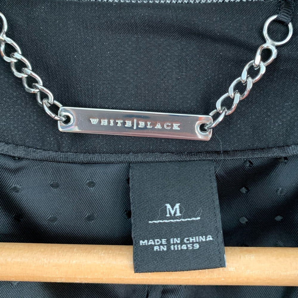 Whbm Pressed Ruffle Lapel Single Button Blazer M - image 5